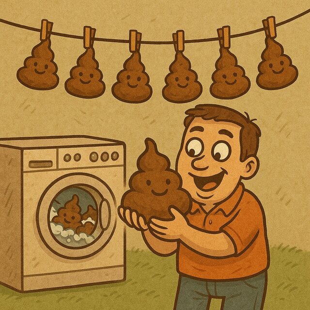Papa gaat keutels wassen! | Grappige vieze liedjes