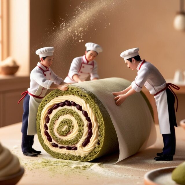 The little artisans who make the matcha roll cake