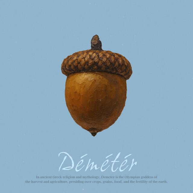 Acorn on Blue