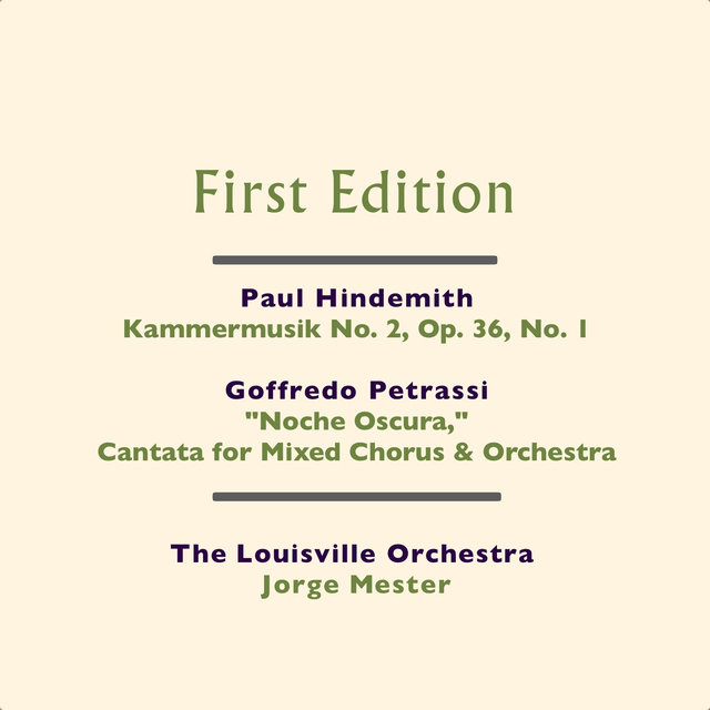 Paul Hindemith: Kammermusik No. 2, Op. 36, No. 1 - Goffredo Petrassi: 