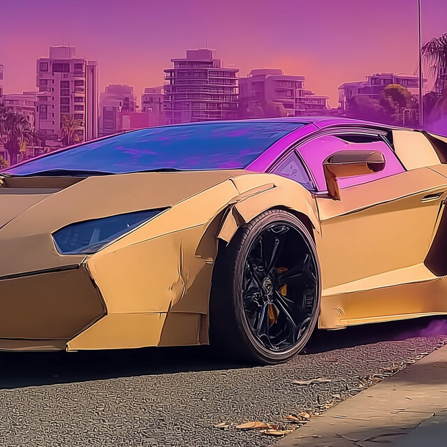 Cardboard Lambo