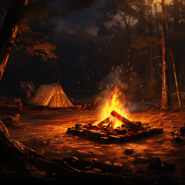 Ember's Dreamscapes: Fireside Sleep Elegance Refrains
