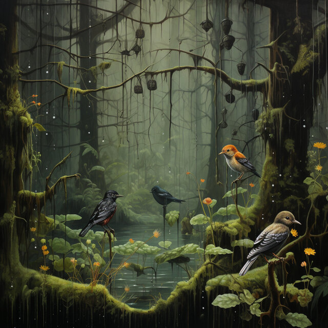 Nature's Harmony of Rain Birds