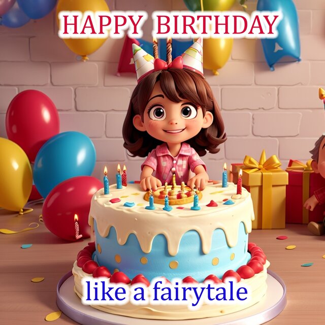 Happy birthday like a fairytale