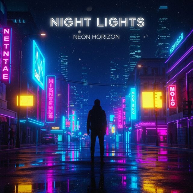 Night Lights Neon Horizon
