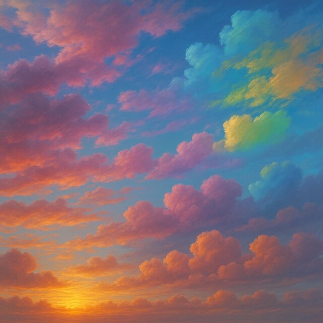 Ocean of Rainbow Clouds