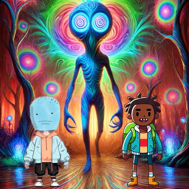 I was cast into a dreamscape by the eyes of this creature that has no weaknesses I have found, this place is jarring but I discovered a friend, munch the adventurer and he has helped me survive in this mind melting world (feat. Mvnch)