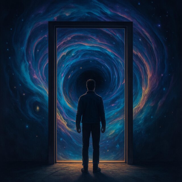 Sixth Dimension infront of the Door