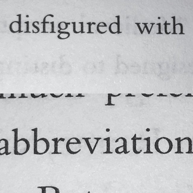 Disfigured with Abbreviations