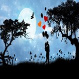 Light moon night love