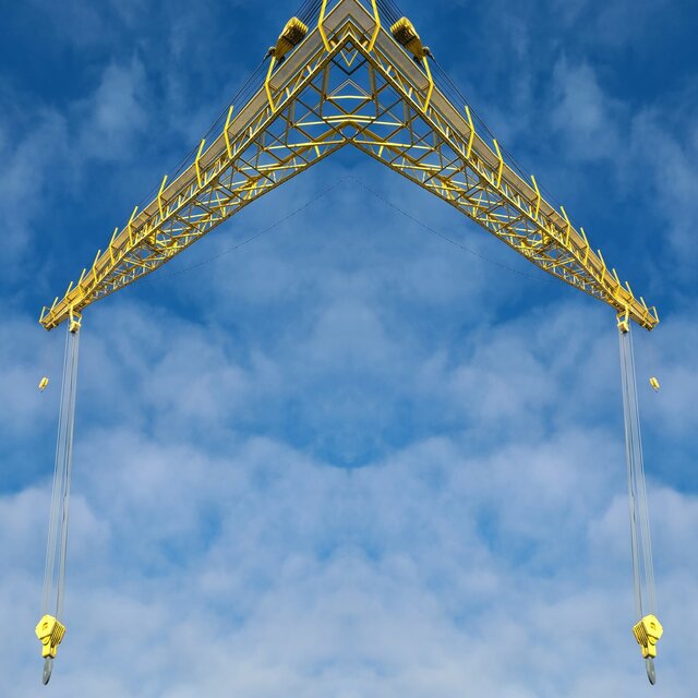 A Large Yellow Crane
