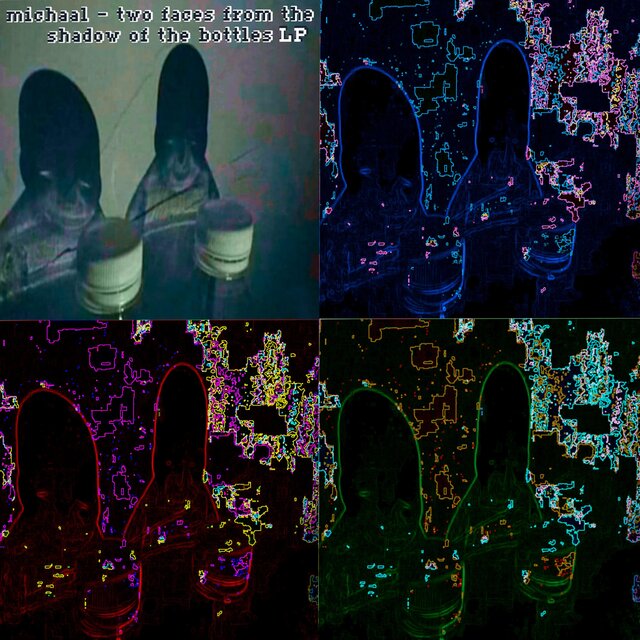 two faces from the shadow of the bottles LP