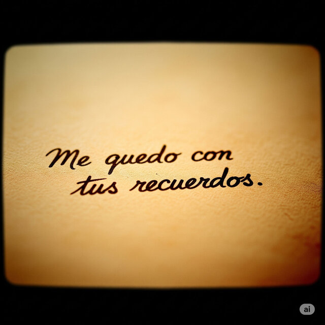 Me quedo con tus recuerdos