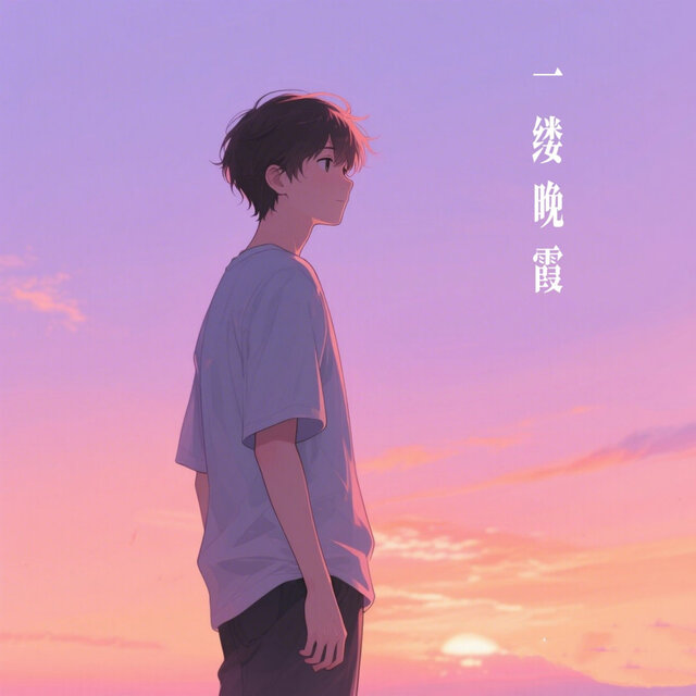一缕晚霞