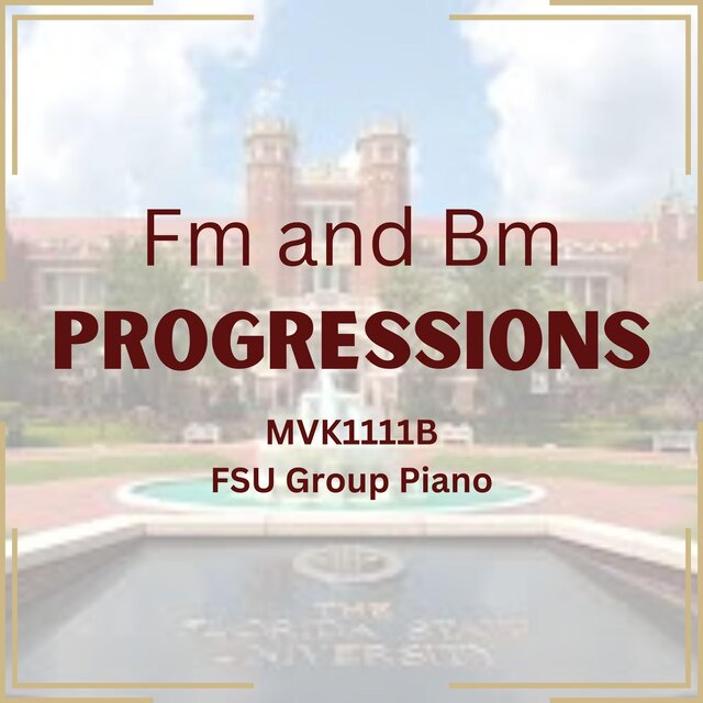 Fm and Bm Progressions MVK1111B Group Piano