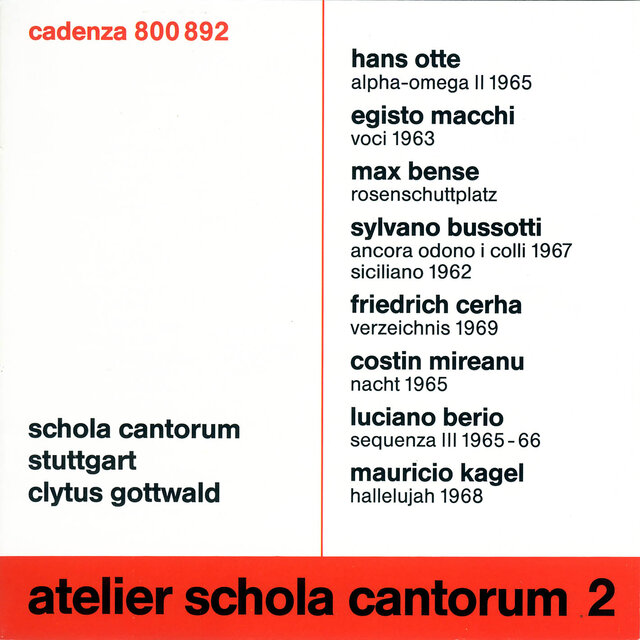 Atelier Schola Cantorum, Vol. 2