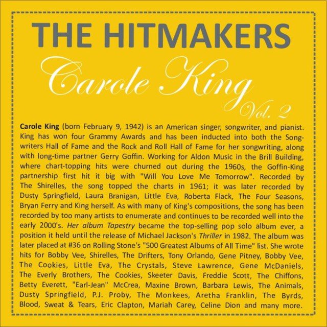 Hits Written by Carole King, Vol. 2