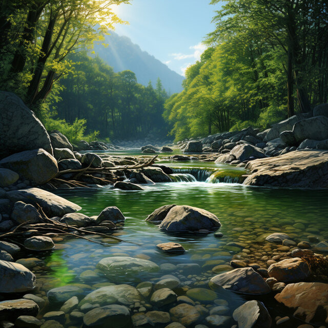 River's Productive Flow: Workday Focus Tunes