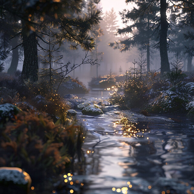 Serene Stream Sounds: Pure Nature's Tranquility