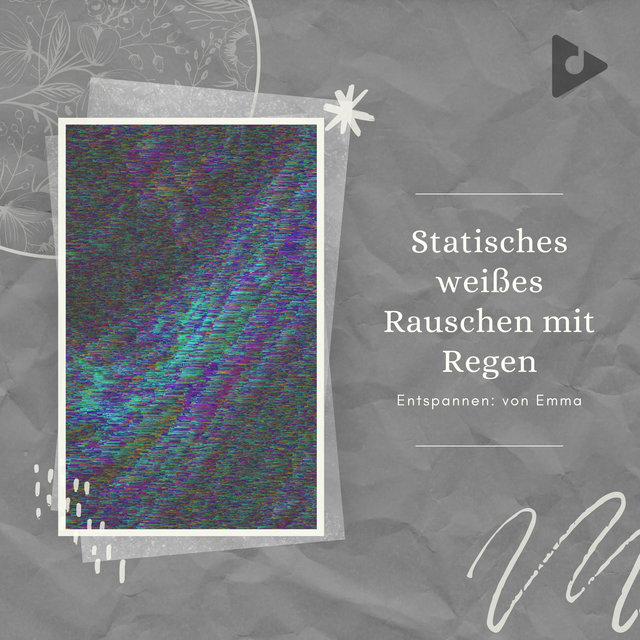 Statisches weißes Rauschen mit Regen