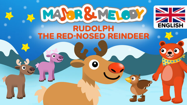 Rudolph The Red-Nosed Reindeer (Christmas songs for kids - English)