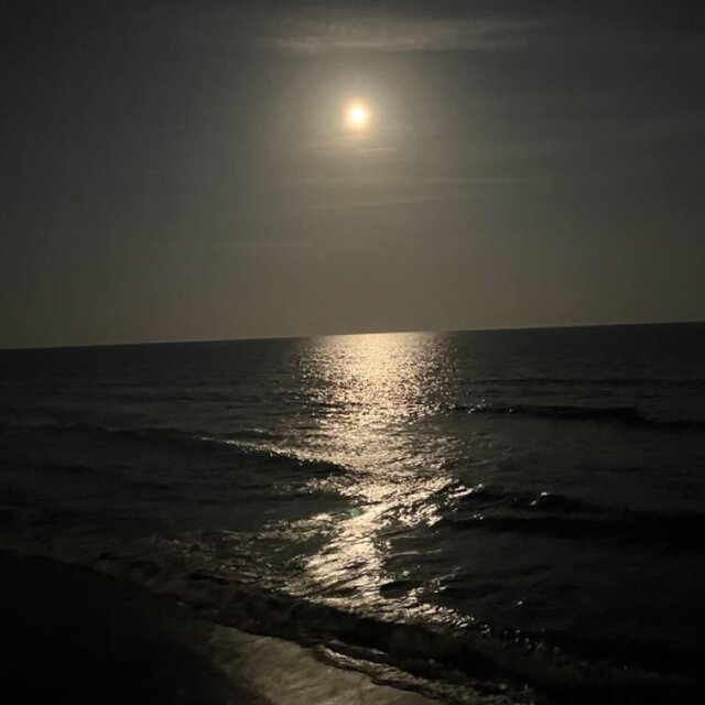 by the beach