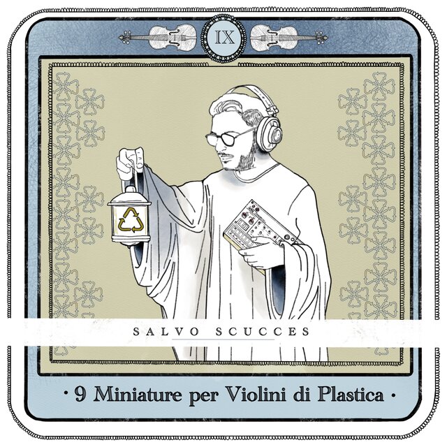 9 miniature per violini di plastica