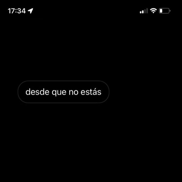 desde que no estás