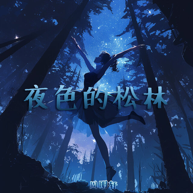 夜色的松林