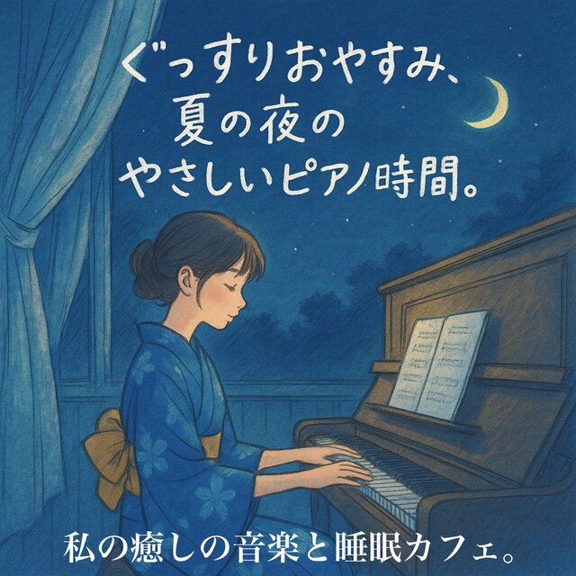 Enjoy a deep sleep with soft piano music for summer nights.