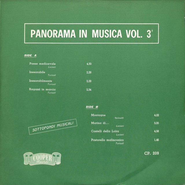 Panorama in musica Vol.3°