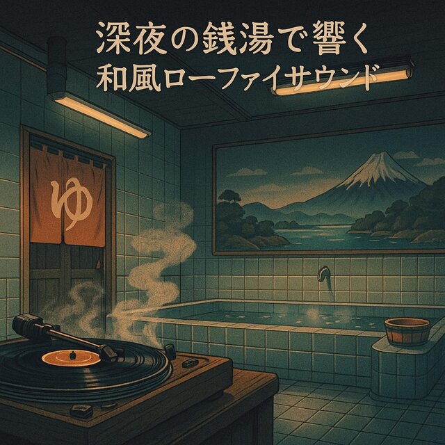 深夜の銭湯で響く和風ローファイサウンド