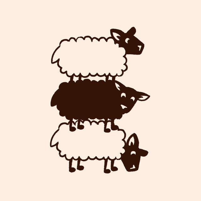 Three Sheep Grazing