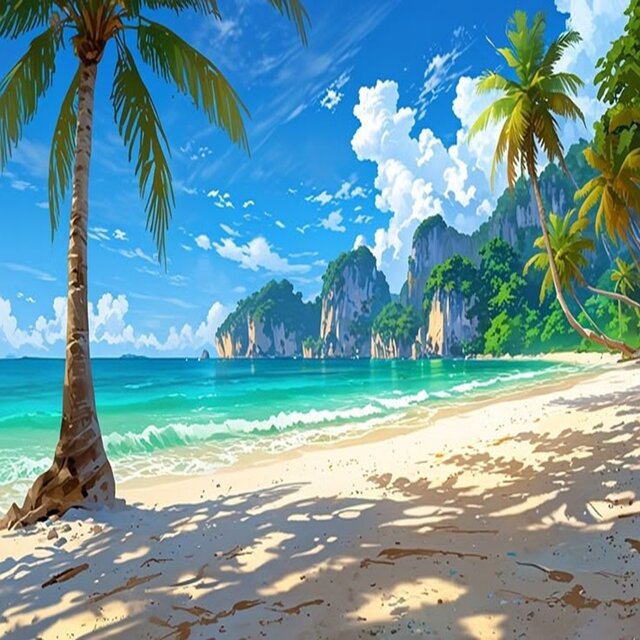 through the beach