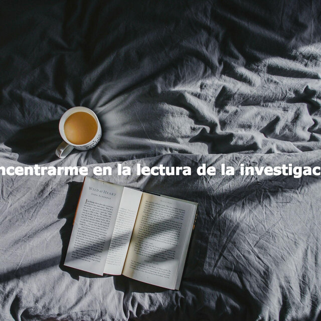 Concentrarme en la lectura de la investigación