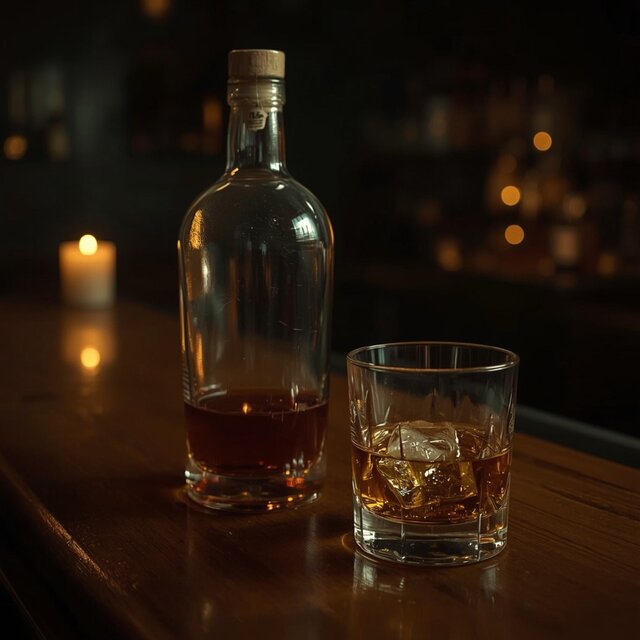 Whiskey en el bar