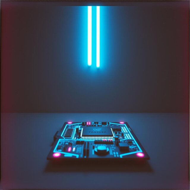 Neon Circuits Collide