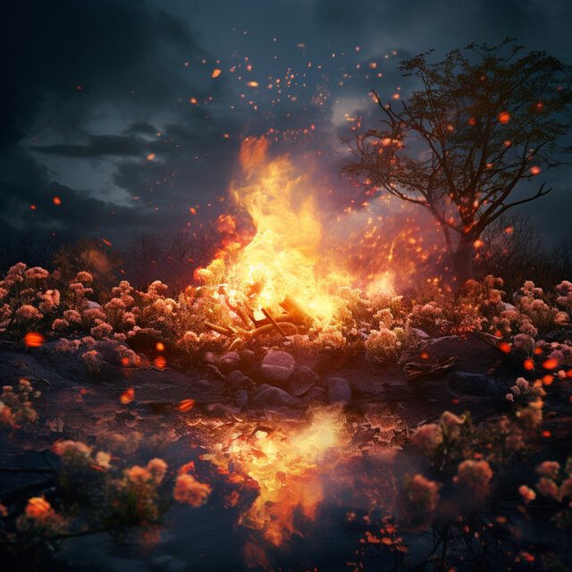 Fire's Embrace for Sleep: Warm Night Sounds