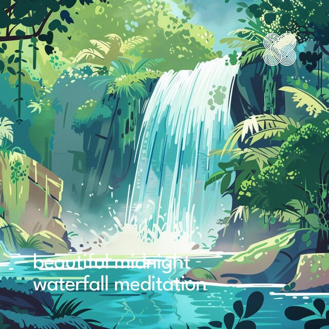 Beautiful Midnight Waterfall Meditation