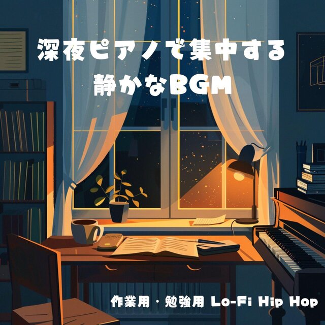 深夜ピアノで集中する静かなBGM：作業用・勉強用 Lo-Fi Hip Hop