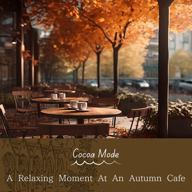 A Relaxing Moment At An Autumn Cafe