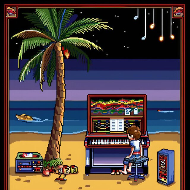 Retro Radiance: Pixel Playground Enchantment
