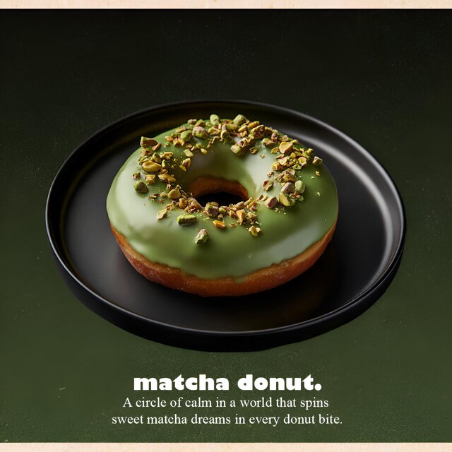 matcha donut.