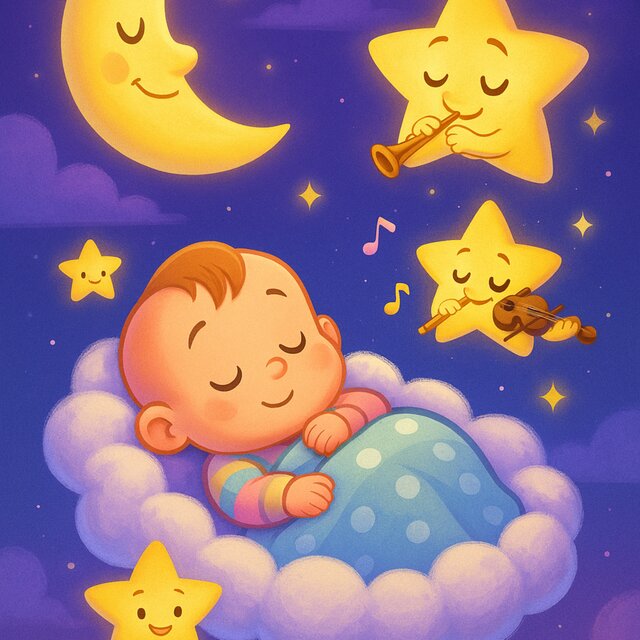 Sueños Dorados Infantiles con Música Relajante Suave