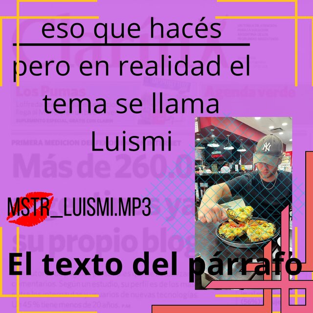 eso que hacés
