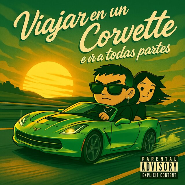 Viajar en un corvette e ir a todas partes