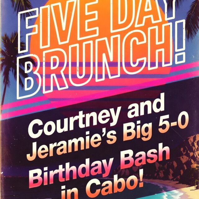 Cover art for album Courtney and Jeramie's Big 5-0 by User