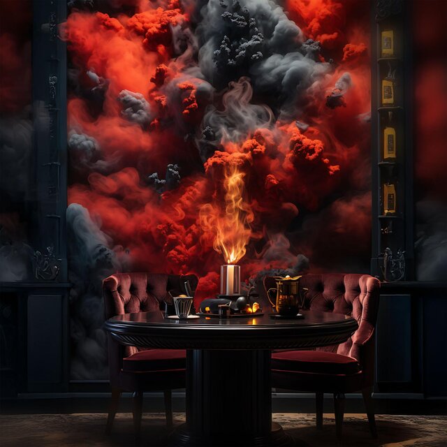 Midnight Lounge in a Smoky Bar
