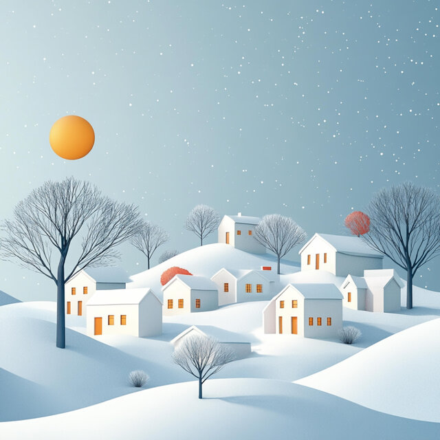 The silence of the winter dawn