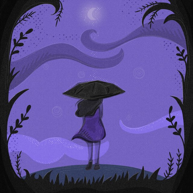 Girl in Violet Clothes